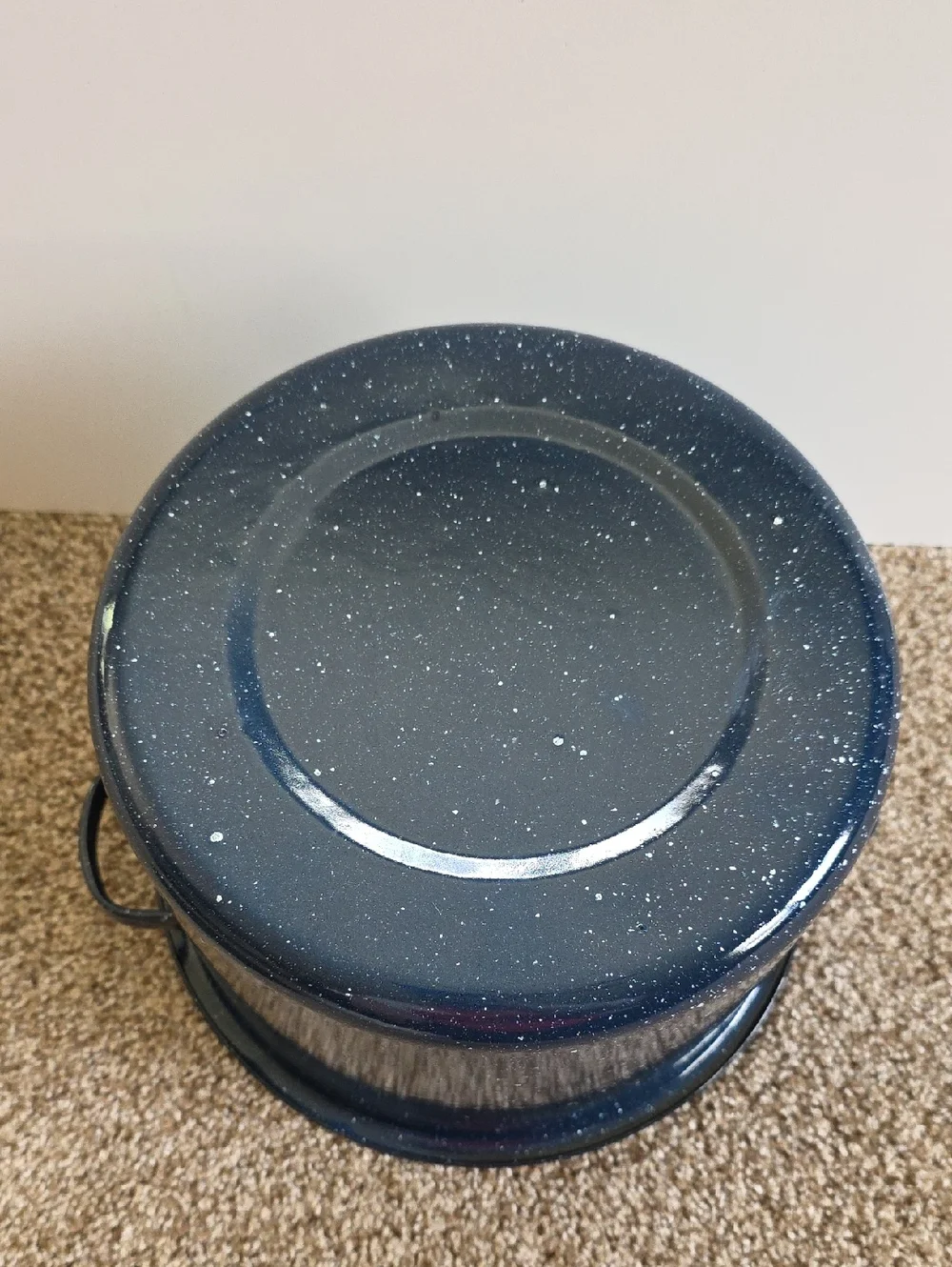 Stock Pot - Speckled Blue Enamel Stock Pot with Lid